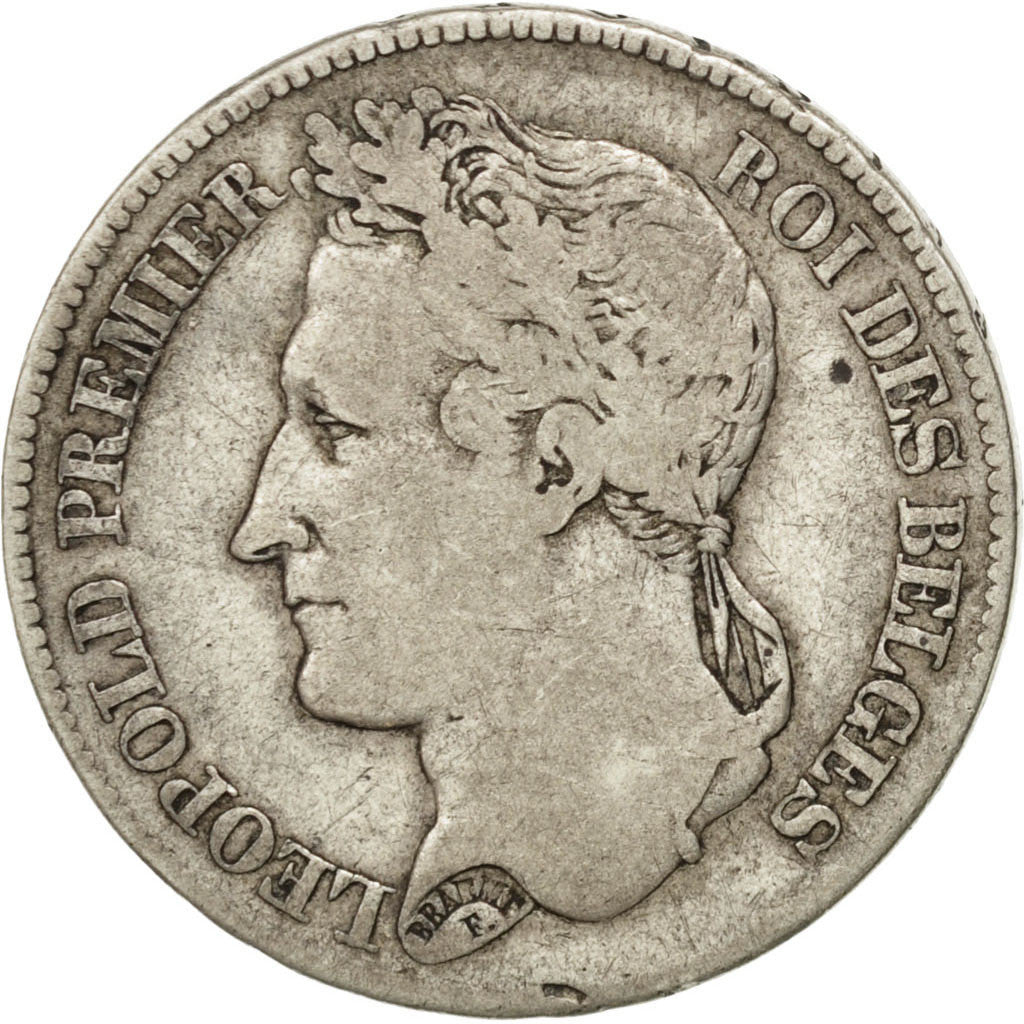 Coin, Belgium, Leopold I, 2 Francs, 2 Frank, 1840, Brussels, VF(30-35), Silver