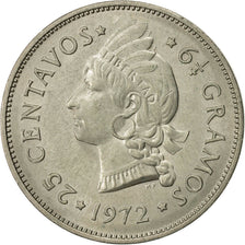 Dominican Republic, 25 Centavos, 1972, AU(50-53), Copper-nickel, KM:20a.1