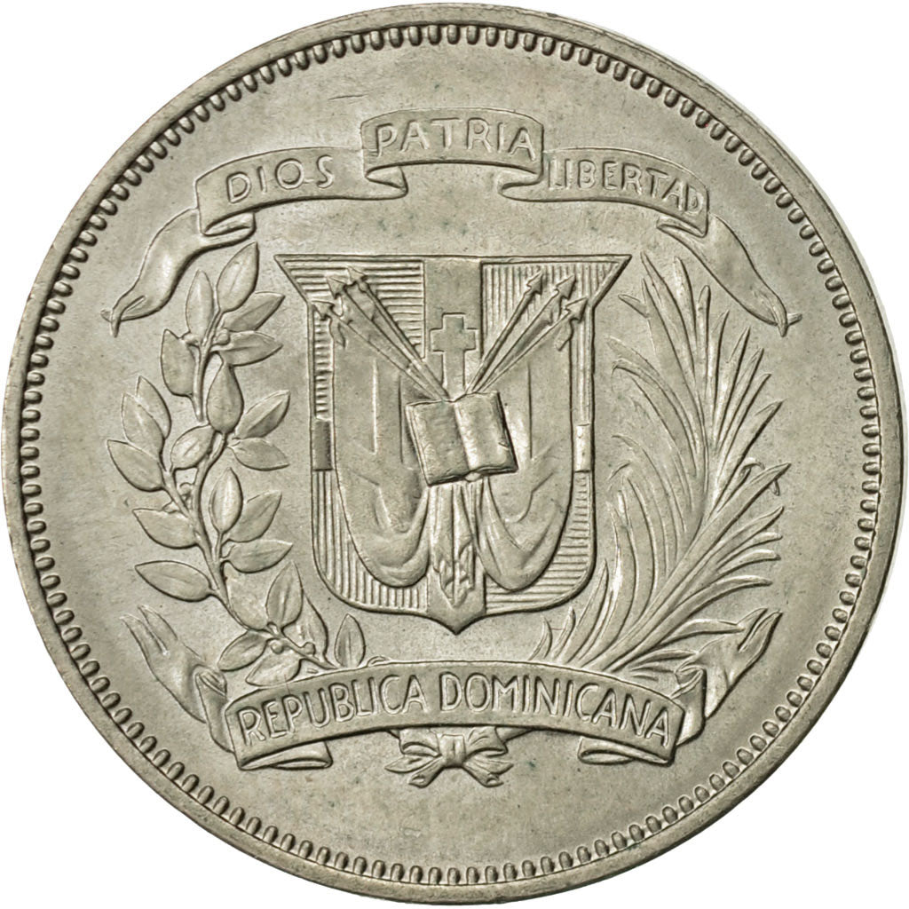 Dominican Republic, 25 Centavos, 1972, SS+, Copper-nickel, KM:20a.1