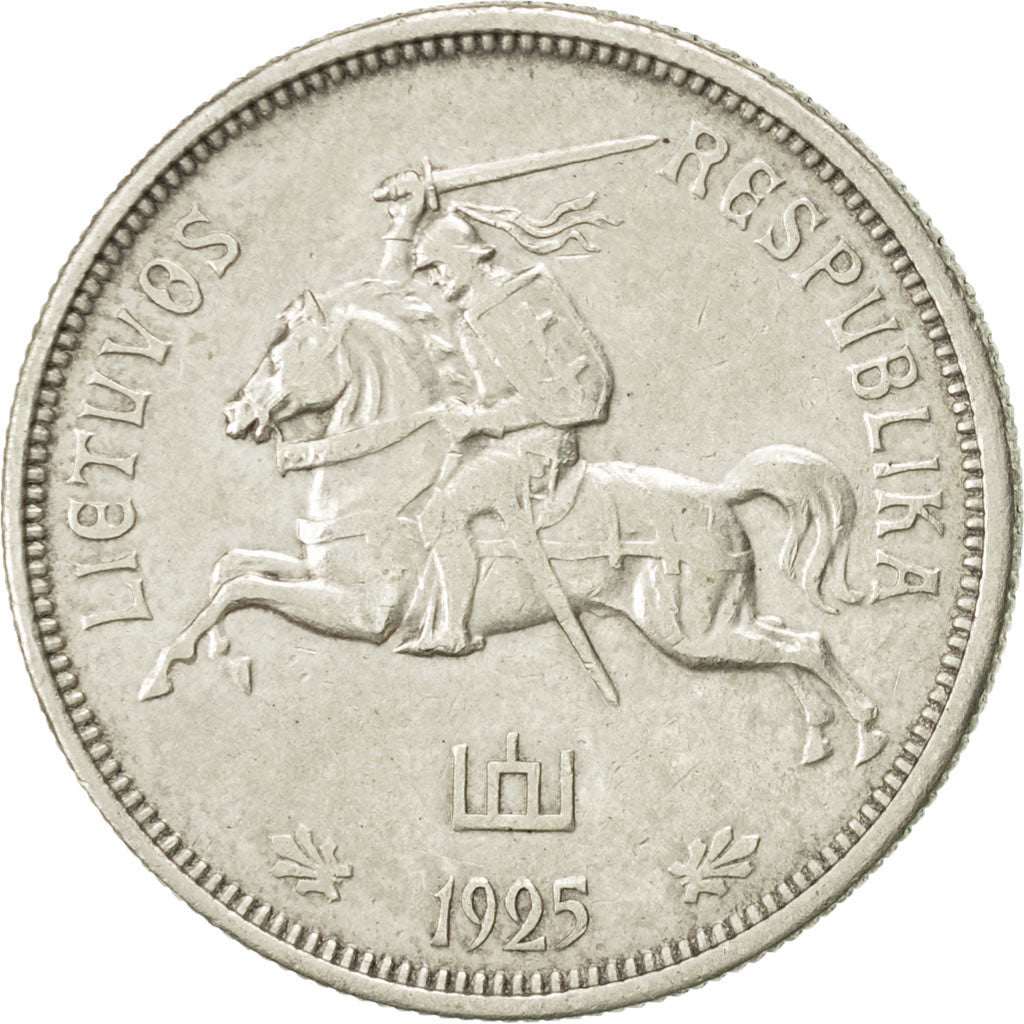 Coin, Lithuania, 5 Litai, 1925, King's Norton, AU(50-53), Silver, KM:78