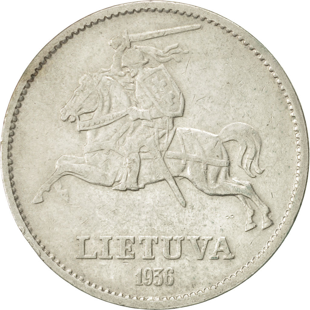 Lituania, 10 Litu, 1936, MBC, Plata, KM:83
