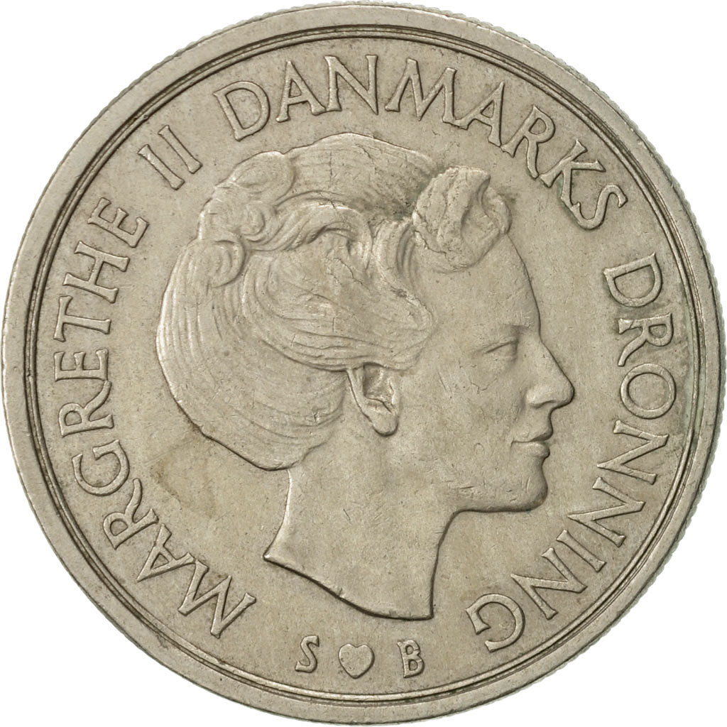 Coin, Denmark, Margrethe II, 5 Kroner, 1973, Copenhagen, EF(40-45)
