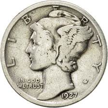Moneta, Stati Uniti, Mercury Dime, Dime, 1927, U.S. Mint, Philadelphia, MB+