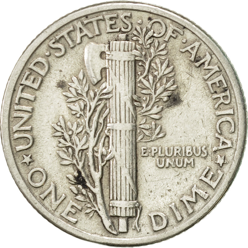 Coin, United States, Mercury Dime, Dime, 1937, U.S. Mint, Philadelphia
