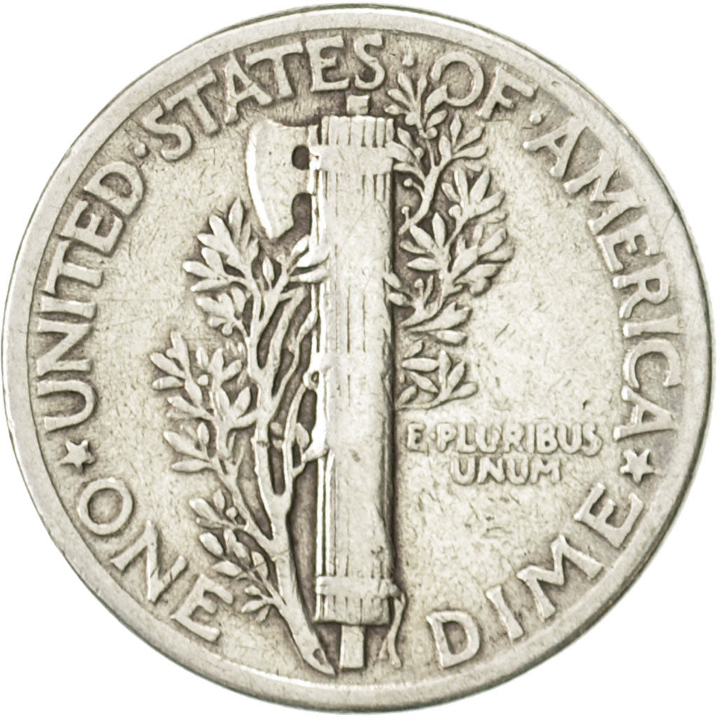 Coin, United States, Mercury Dime, Dime, 1945, U.S. Mint, Philadelphia
