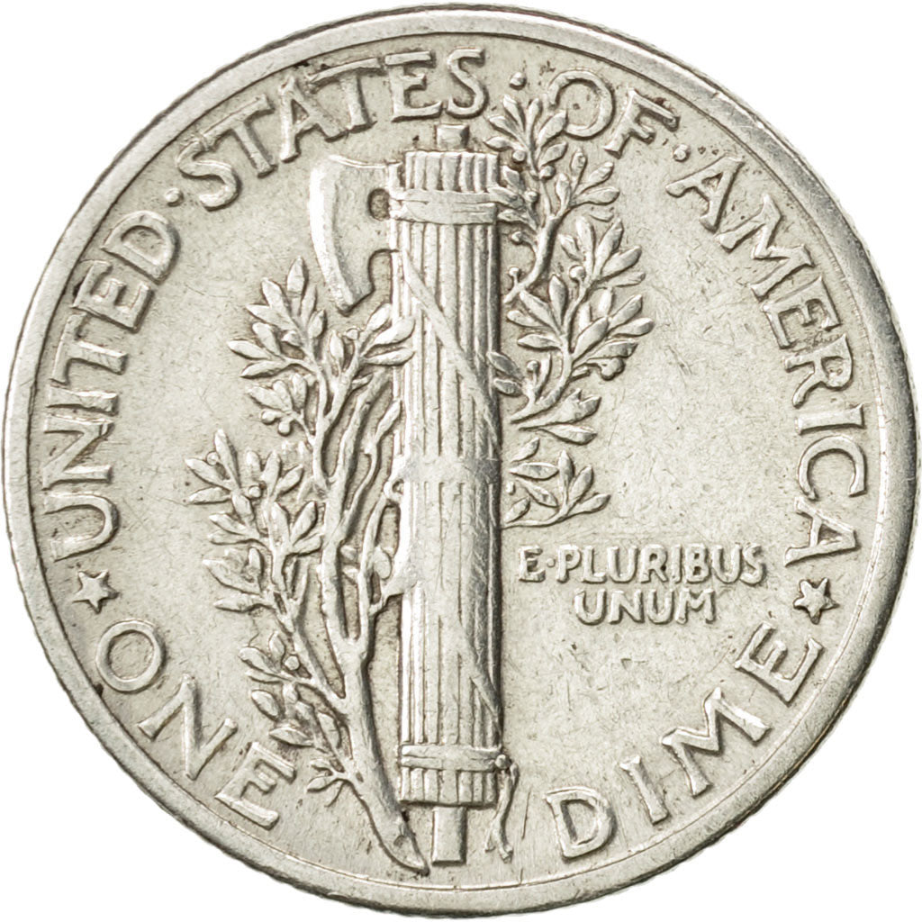 Stati Uniti, Mercury Dime, Dime, 1941, U.S. Mint, Philadelphia, BB+, Argento