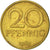 Moneda, REPÚBLICA DEMOCRÁTICA ALEMANA, 20 Pfennig, 1969, Berlin, MBC, Latón