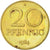 Moneda, REPÚBLICA DEMOCRÁTICA ALEMANA, 20 Pfennig, 1984, Berlin, MBC, Latón