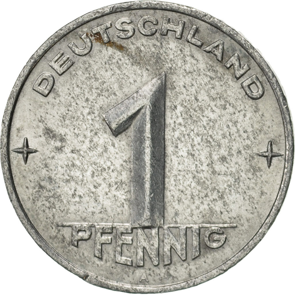 Coin, GERMAN-DEMOCRATIC REPUBLIC, Pfennig, 1953, Berlin, AU(55-58), Aluminum