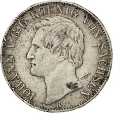 GERMAN STATES, Thaler, 1860, Dresde, KM #1199, EF(40-45), Silver, 18.46