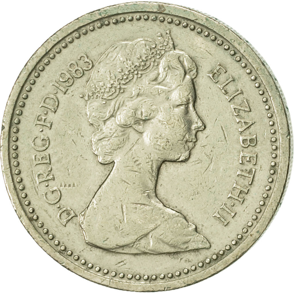 Coin, Great Britain, Elizabeth II, Pound, 1983, EF(40-45), Nickel-brass, KM:933