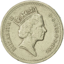 Münze, Großbritannien, Elizabeth II, Pound, 1986, SS, Nickel-brass, KM:946