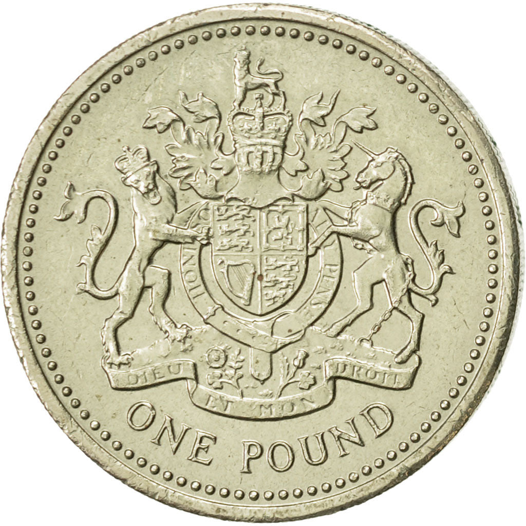 Coin, Great Britain, Elizabeth II, Pound, 1993, AU(55-58), Nickel-brass, KM:964