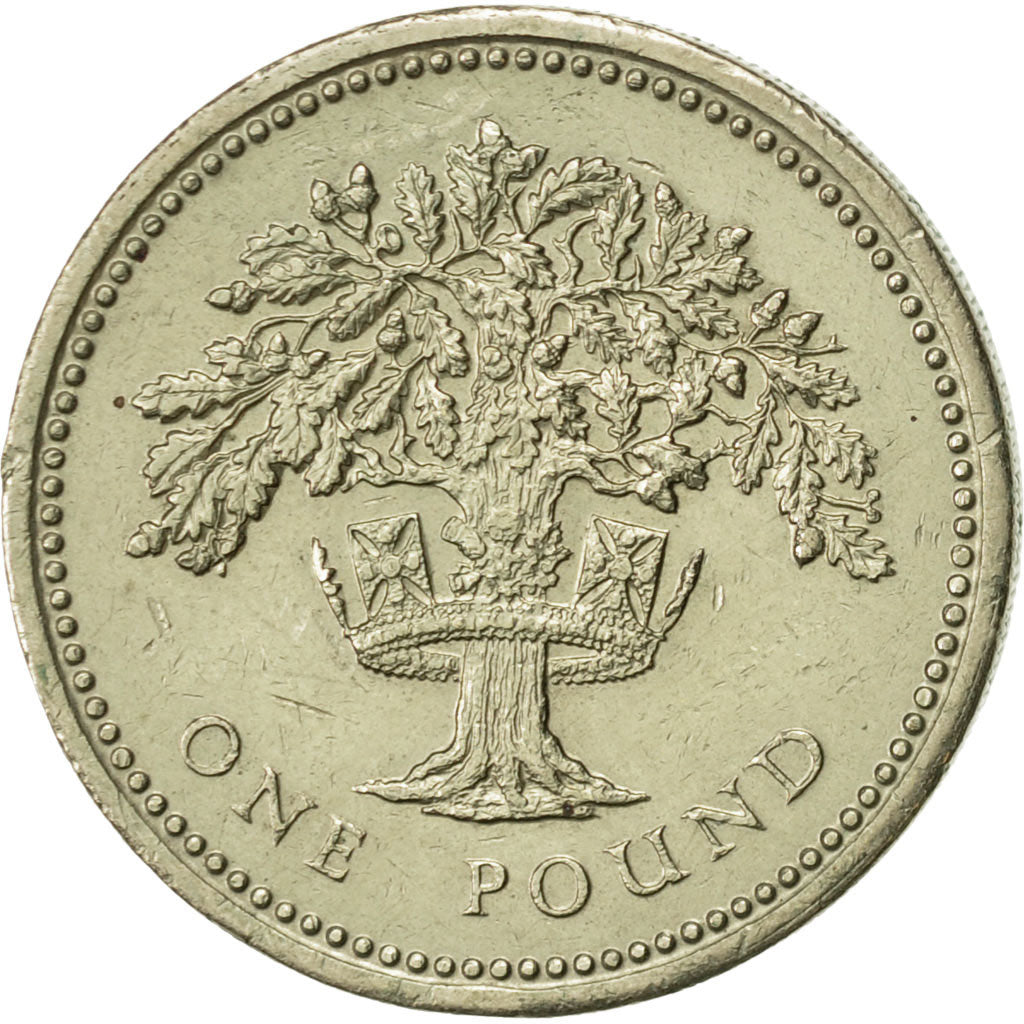 Great Britain, Elizabeth II, Pound, 1992, AU(55-58), Nickel-brass, KM:948