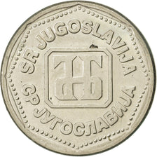 Coin, Yugoslavia, 5 Dinara, 1993, AU(55-58), Copper-Nickel-Zinc, KM:156