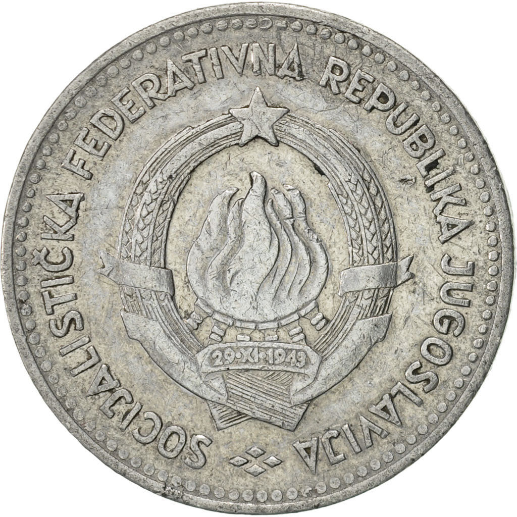 Coin, Yugoslavia, 2 Dinara, 1963, AU(50-53), Aluminum, KM:37