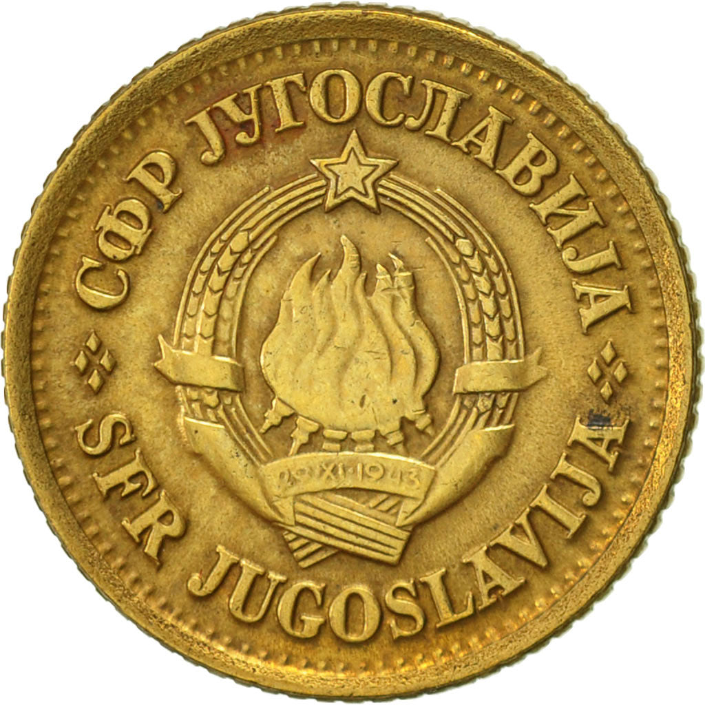 Coin, Yugoslavia, 5 Para, 1973, AU(50-53), Brass, KM:43