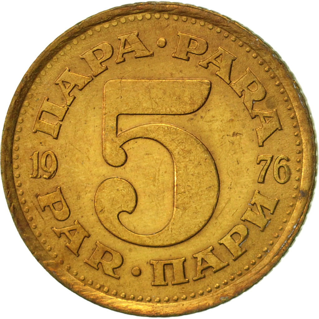 Coin, Yugoslavia, 5 Para, 1976, EF(40-45), Brass, KM:43