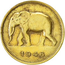 Congo belga, 2 Francs, 1946, MBC, Latón, KM:28