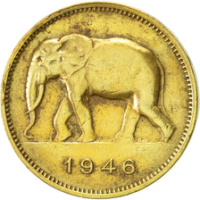 Belgian Congo, 2 Francs, 1946, EF(40-45), Brass, KM:28