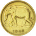 Belgian Congo, Franc, 1946, EF(40-45), Brass, KM:26