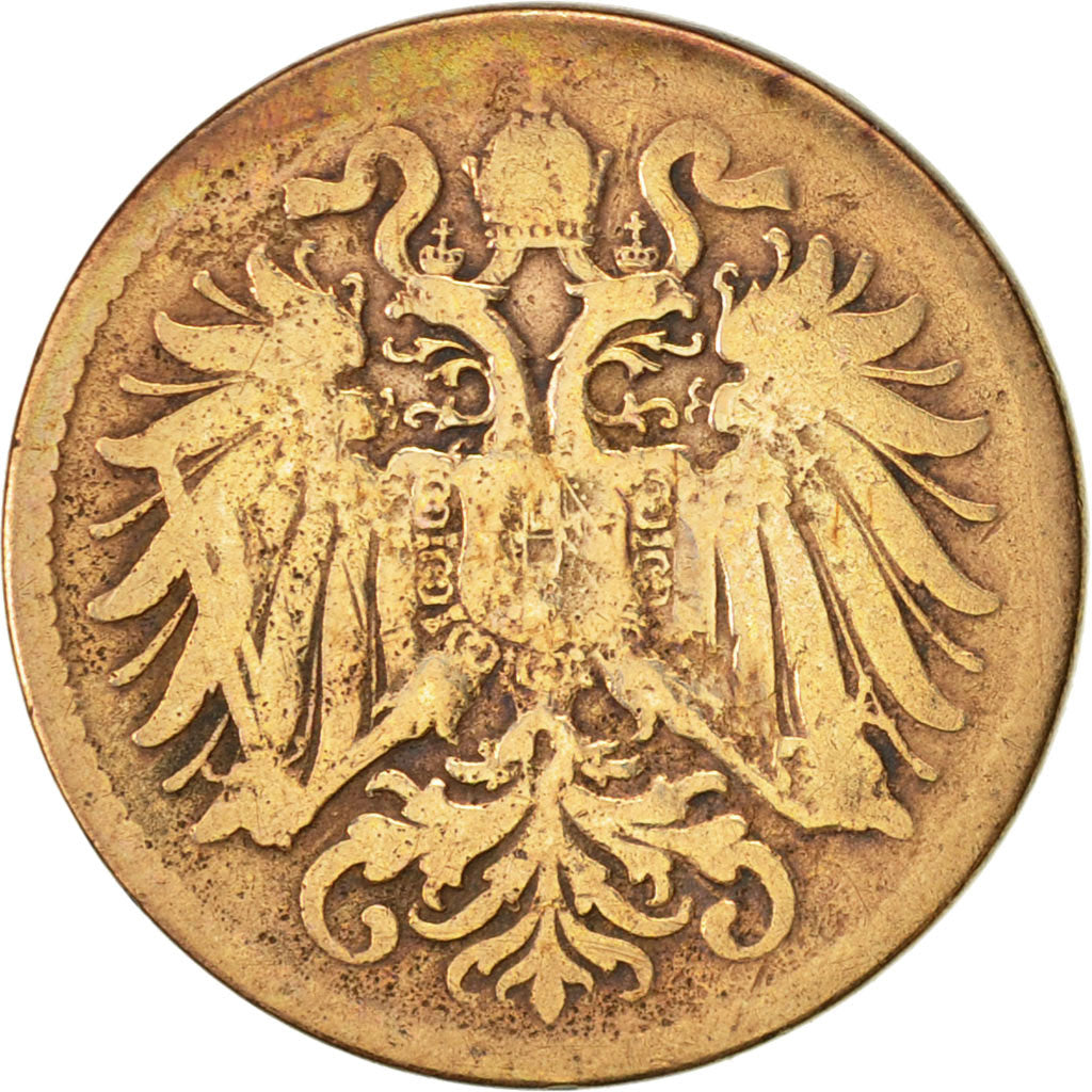 Austria, Franz Joseph I, 2 Heller, 1897, VF(20-25), Bronze, KM:2801