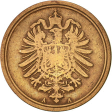 GERMANY - EMPIRE, Wilhelm I, Pfennig, 1887, Berlin, VF(30-35), Copper, KM:1