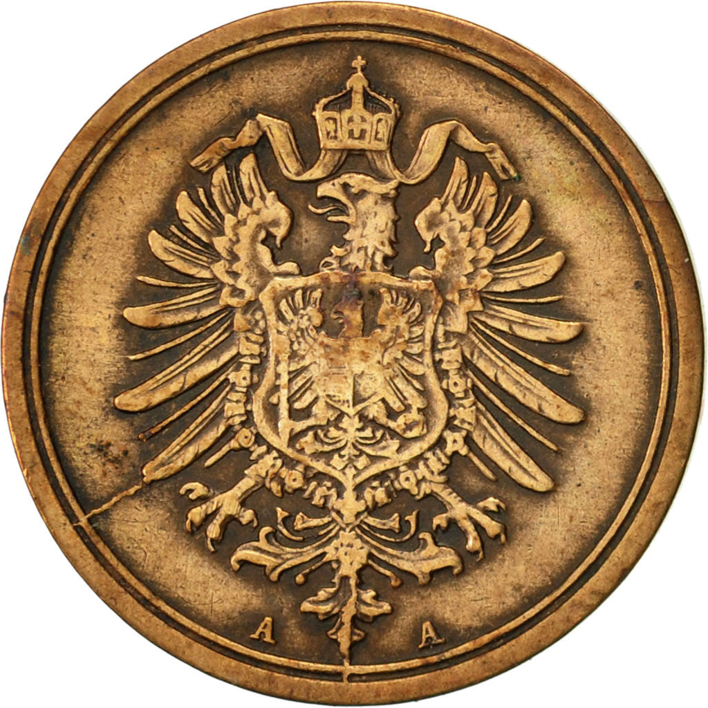 Coin, GERMANY - EMPIRE, Wilhelm I, Pfennig, 1874, Berlin, EF(40-45), Copper