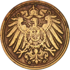 Coin, GERMANY - EMPIRE, Wilhelm II, Pfennig, 1901, Karlsruhe, EF(40-45), Copper