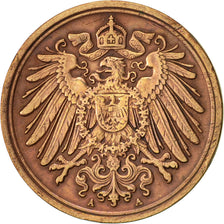 Coin, GERMANY - EMPIRE, Wilhelm II, Pfennig, 1908, Berlin, AU(50-53), Copper