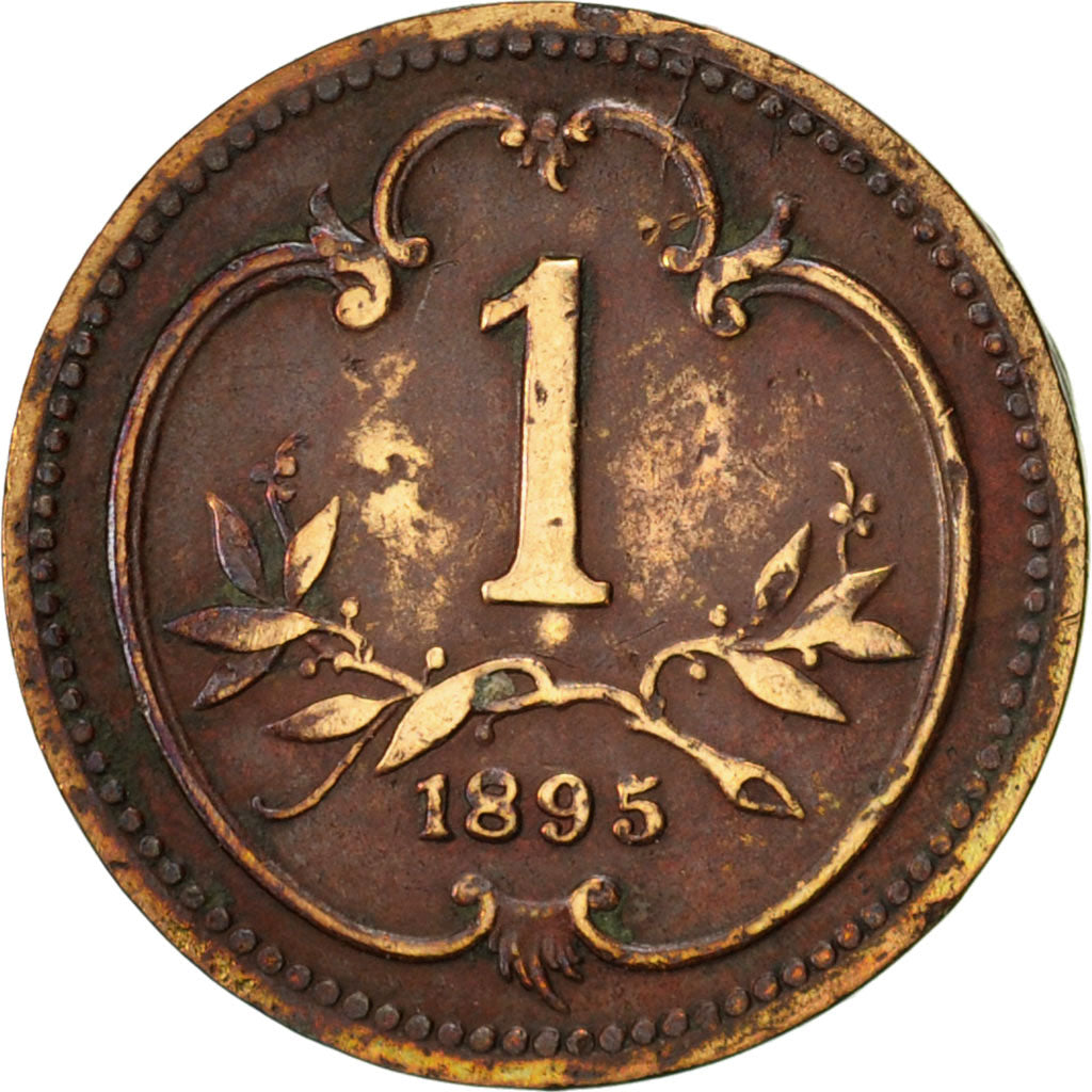 Moneta, Austria, Franz Joseph I, Heller, 1895, MB+, Bronzo, KM:2800