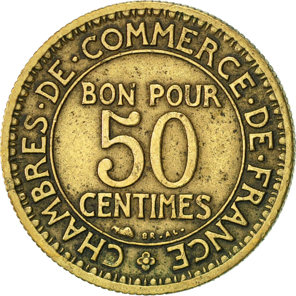 Coin, France, Chambre de commerce, 50 Centimes, 1928, Paris, VF(30-35)