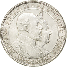 SWEDEN, 2 Kronor, 1907, KM #776, MS(63), Silver, 31, 14.96