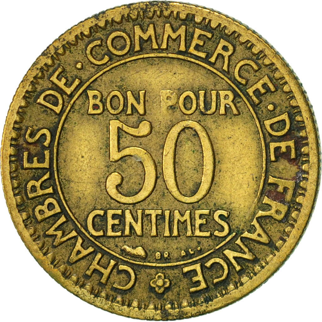 Coin, France, Chambre de commerce, 50 Centimes, 1927, Paris, VF(30-35)