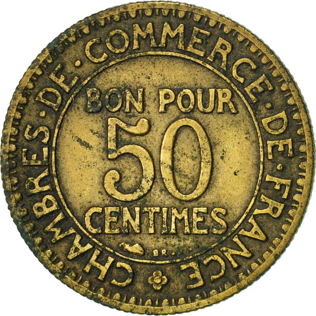 Coin, France, Chambre de commerce, 50 Centimes, 1923, Paris, VF(30-35)
