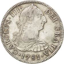 Coin, Mexico, Charles III, 2 Reales, 1781, Mexico City, AU(55-58), Silver