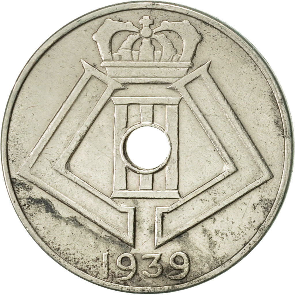 Belgium, 5 Centimes, 1939, EF(40-45), Nickel-brass, KM:111