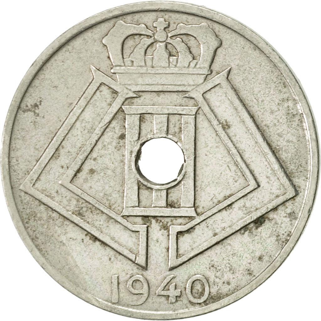 Bélgica, 5 Centimes, 1940, MBC, Níquel - latón, KM:111