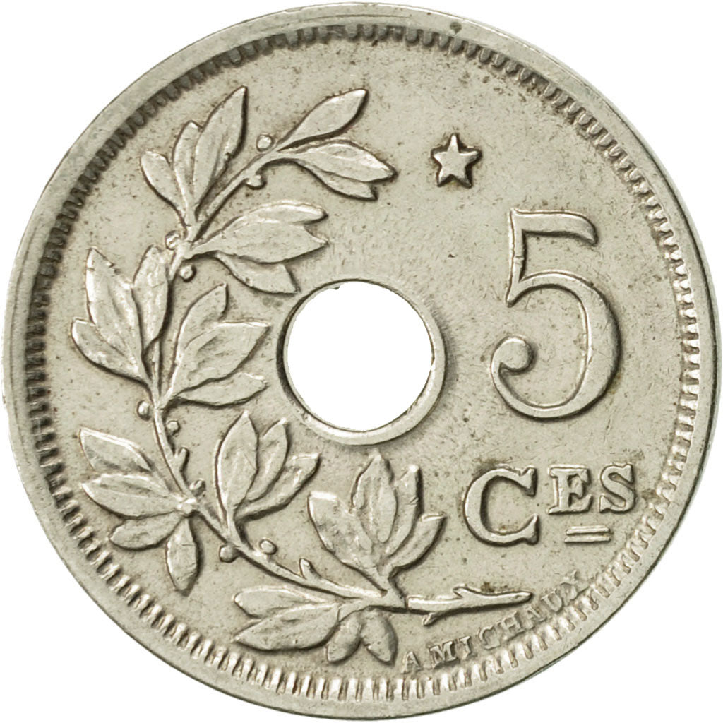 Belgium, 5 Centimes, 1932, AU(55-58), Nickel-brass, KM:93