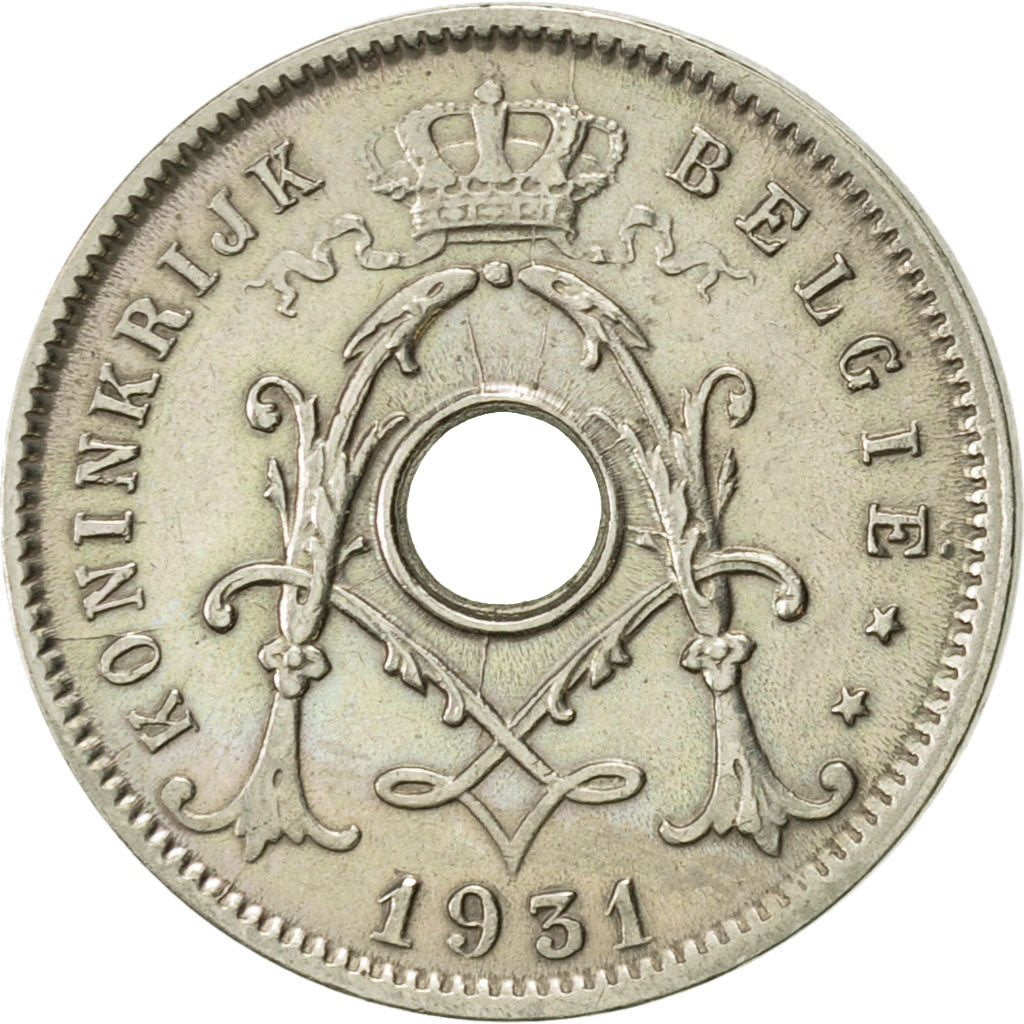 Belgium, 5 Centimes, 1931, AU(55-58), Nickel-brass, KM:94