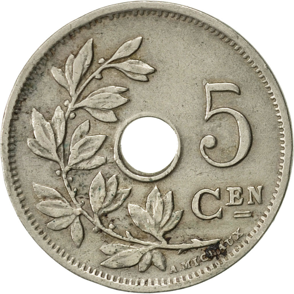 Coin, Belgium, 5 Centimes, 1925, AU(50-53), Copper-nickel, KM:67