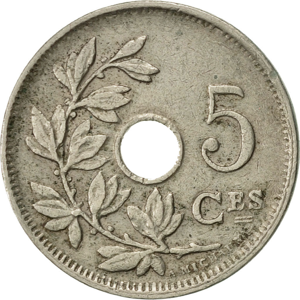 Coin, Belgium, 5 Centimes, 1928, AU(50-53), Copper-nickel, KM:66