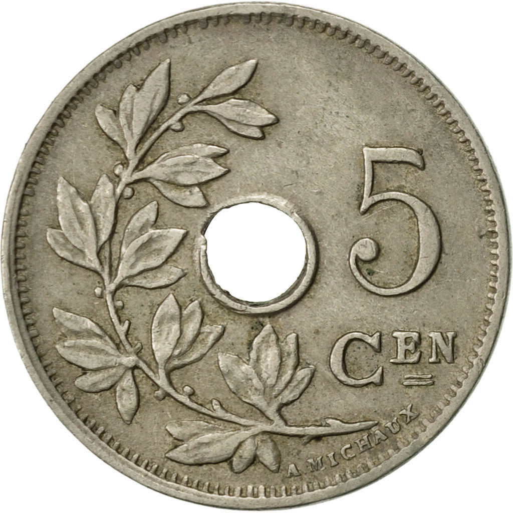 Coin, Belgium, 5 Centimes, 1922, EF(40-45), Copper-nickel, KM:67