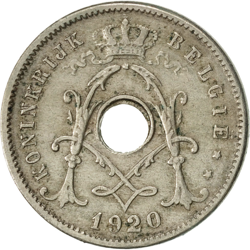 Coin, Belgium, 5 Centimes, 1920, EF(40-45), Copper-nickel, KM:67