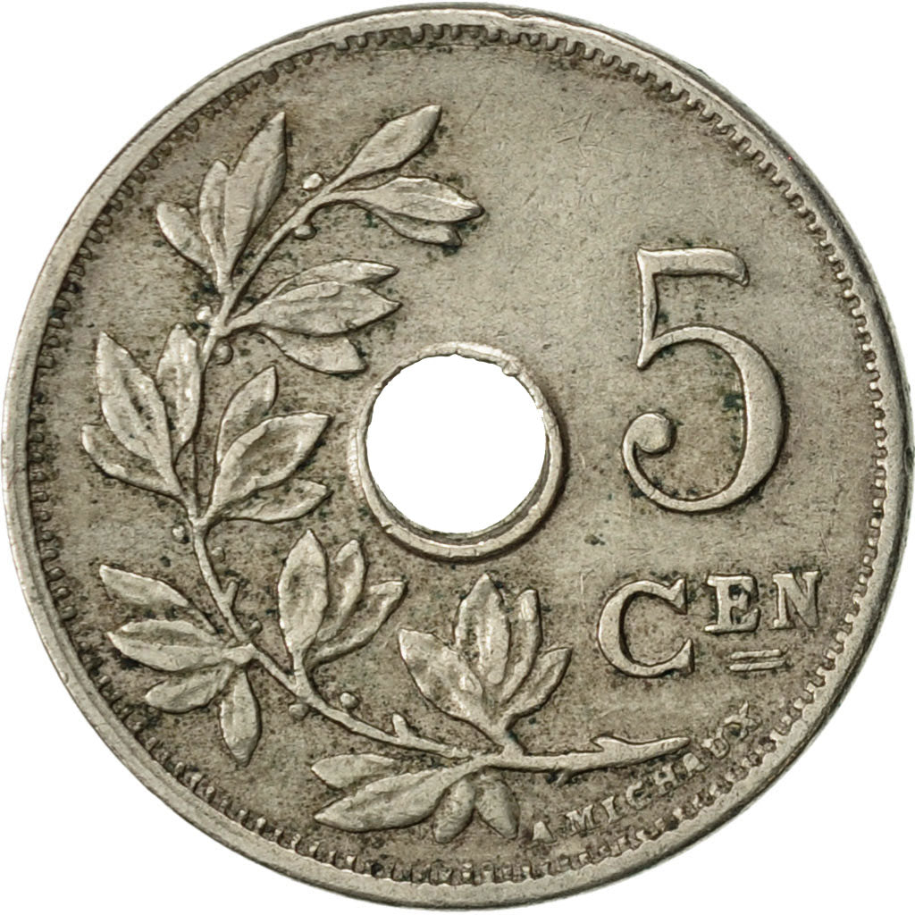 Coin, Belgium, 5 Centimes, 1920, EF(40-45), Copper-nickel, KM:67