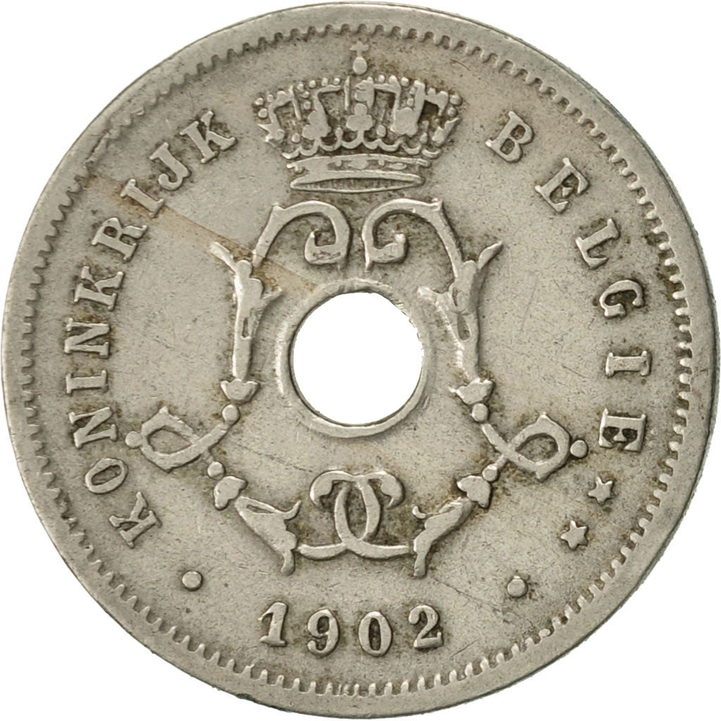 Coin, Belgium, 5 Centimes, 1902, EF(40-45), Copper-nickel, KM:47