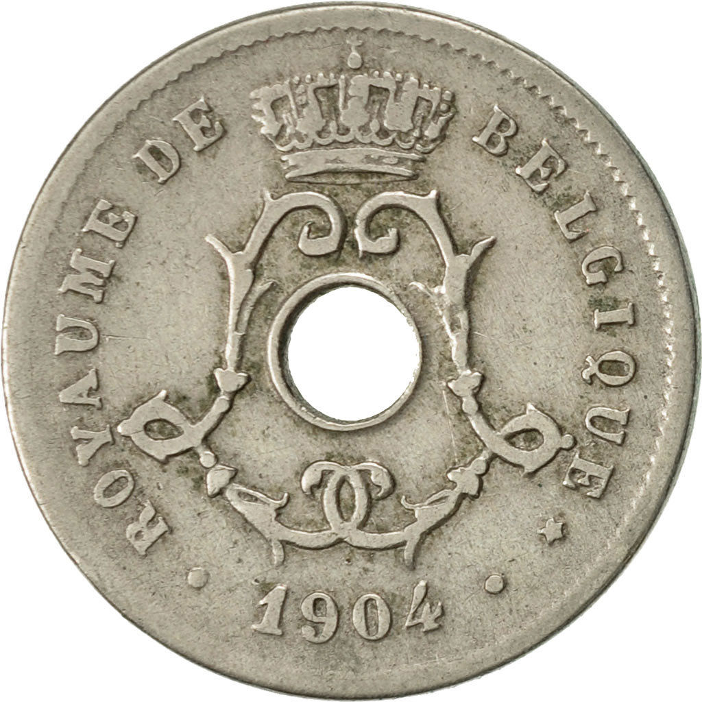 Coin, Belgium, 5 Centimes, 1904, EF(40-45), Copper-nickel, KM:54