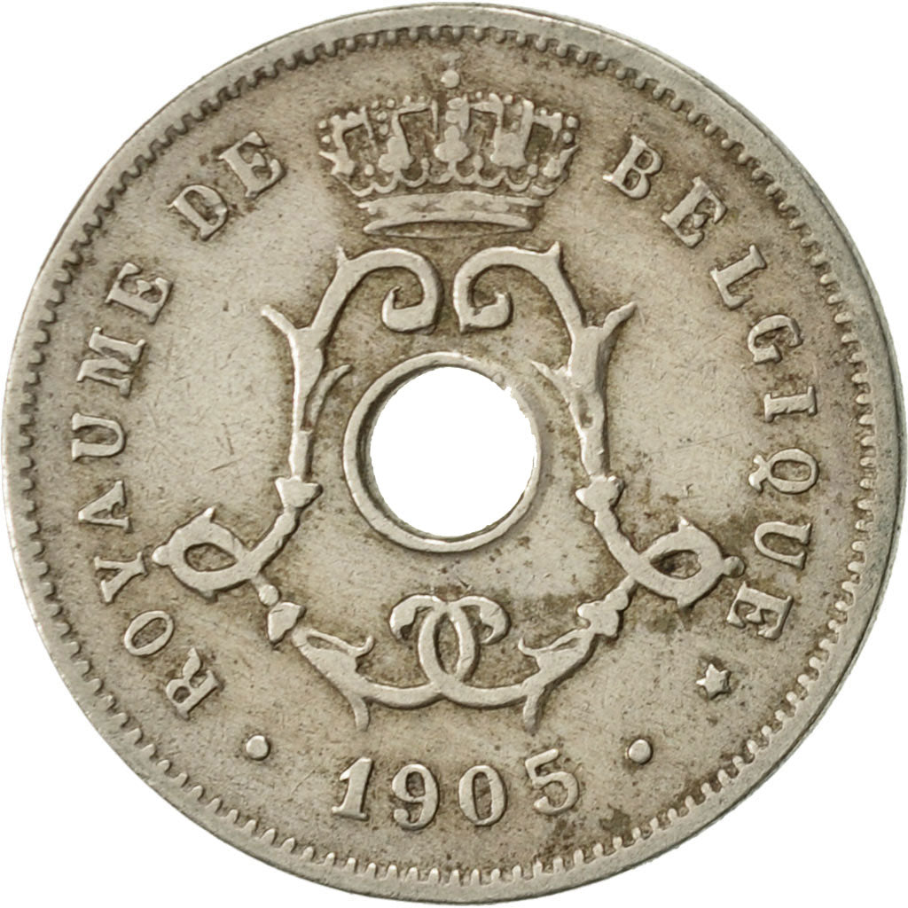 Coin, Belgium, 5 Centimes, 1905, EF(40-45), Copper-nickel, KM:54