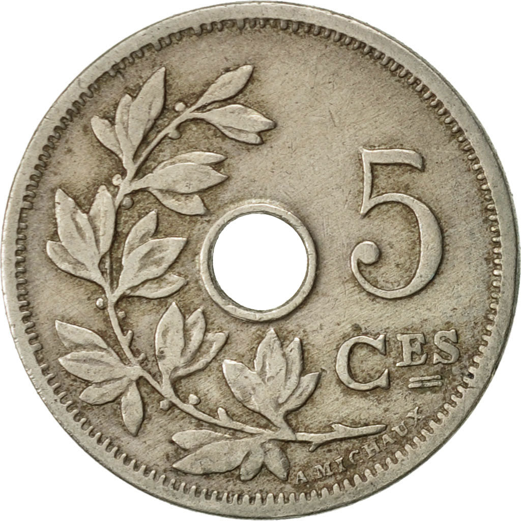 Coin, Belgium, 5 Centimes, 1905, EF(40-45), Copper-nickel, KM:54