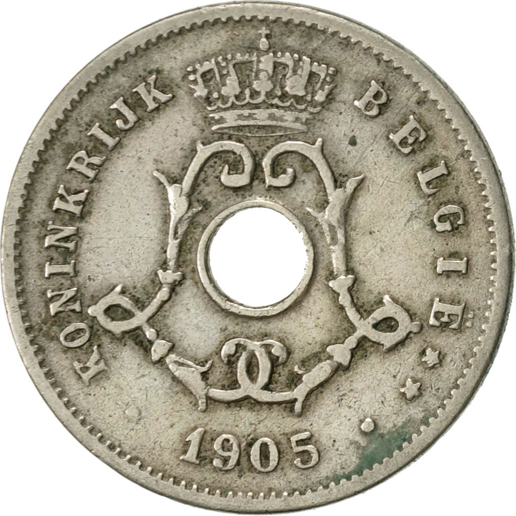 Coin, Belgium, 5 Centimes, 1905, EF(40-45), Copper-nickel, KM:55
